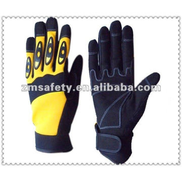 Guantes de protección de nudillo de cuero sintético para mecánicoJRM105